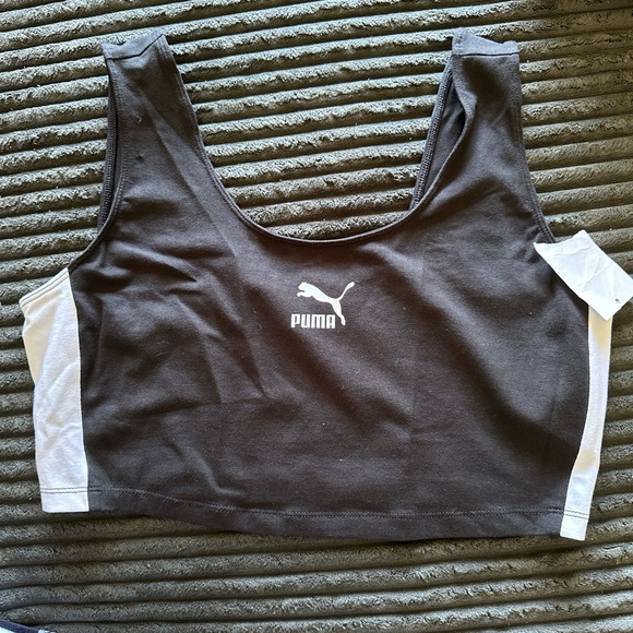 Puma Black and White Sports Bra - Picture 2 of 4